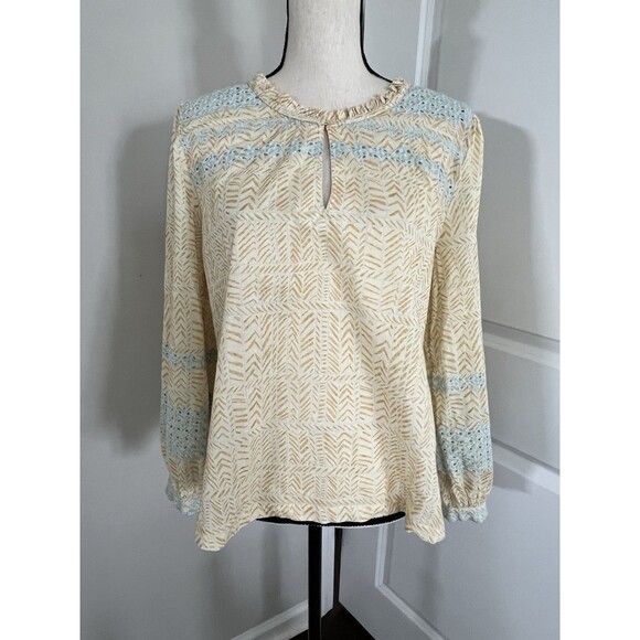 Wrap London Yellow Embroidered Peasant Blouse EUC - Picture 1 of 9